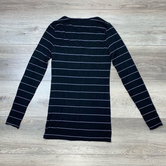 Caslon Modal Shirt Black Small | Extra Long Modal Shirt Size Small - Picture 6 of 11